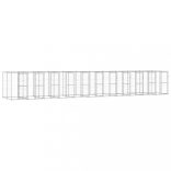 kültéri horganyozott acél kutyakennel 26,62 m²