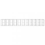 kültéri horganyozott acél kutyakennel 26,62 m²