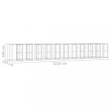 kültéri horganyozott acél kutyakennel 26,62 m²