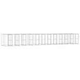 kültéri horganyozott acél kutyakennel 29,04 m²