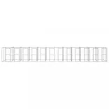 kültéri horganyozott acél kutyakennel 29,04 m²