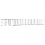 kültéri horganyozott acél kutyakennel 29,04 m²