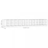 kültéri horganyozott acél kutyakennel 29,04 m²