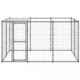 kültéri acél kutyakennel tetővel 7,26 m²