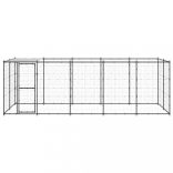 kültéri acél kutyakennel tetővel 12,1 m²