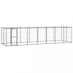 kültéri acél kutyakennel tetővel 16,94 m²
