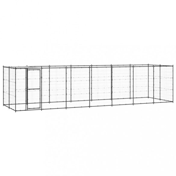 kültéri acél kutyakennel tetővel 16,94 m²