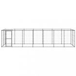 kültéri acél kutyakennel tetővel 16,94 m²