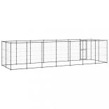 kültéri acél kutyakennel tetővel 16,94 m²