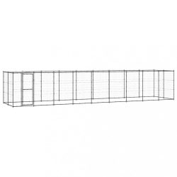 kültéri acél kutyakennel tetővel 21,78 m²