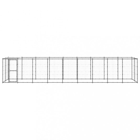 kültéri acél kutyakennel tetővel 21,78 m²