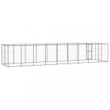 kültéri acél kutyakennel tetővel 21,78 m²