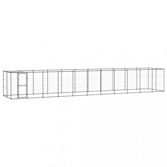 kültéri acél kutyakennel tetővel 26,62 m²