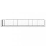 kültéri acél kutyakennel tetővel 26,62 m²