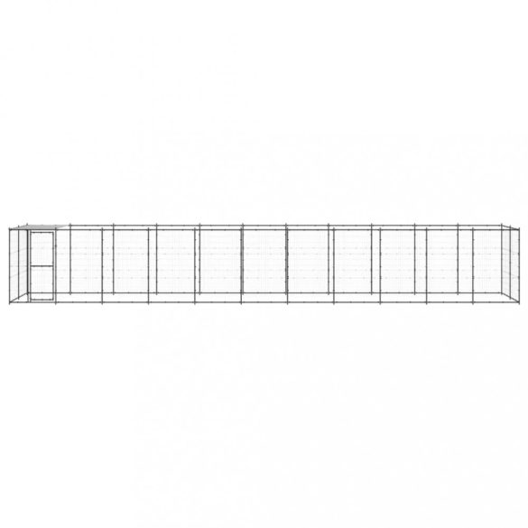 kültéri acél kutyakennel tetővel 26,62 m²