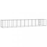 kültéri acél kutyakennel tetővel 26,62 m²