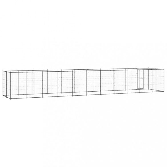 kültéri acél kutyakennel tetővel 26,62 m²