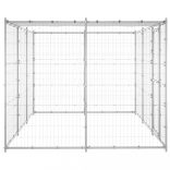 kültéri horganyozott acél kutyakennel tetővel 7,26 m²