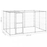 kültéri horganyozott acél kutyakennel tetővel 7,26 m²