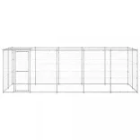 kültéri horganyozott acél kutyakennel tetővel 12,1 m²