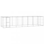 kültéri horganyozott acél kutyakennel tetővel 16,94 m²