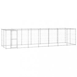 kültéri horganyozott acél kutyakennel tetővel 16,94 m²