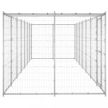 kültéri horganyozott acél kutyakennel tetővel 16,94 m²