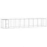 kültéri horganyozott acél kutyakennel tetővel 21,78 m²