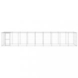 kültéri horganyozott acél kutyakennel tetővel 21,78 m²