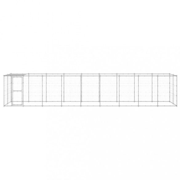 kültéri horganyozott acél kutyakennel tetővel 21,78 m²