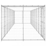 kültéri horganyozott acél kutyakennel tetővel 21,78 m²