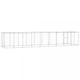 kültéri horganyozott acél kutyakennel tetővel 21,78 m²