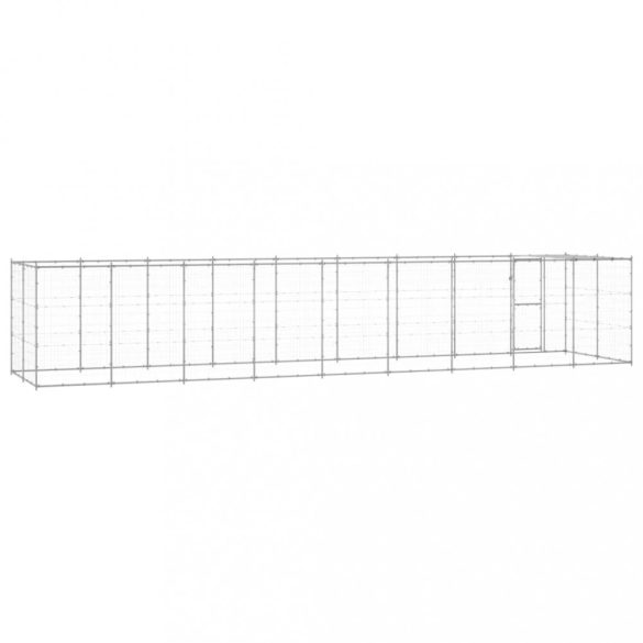 kültéri horganyozott acél kutyakennel tetővel 21,78 m²
