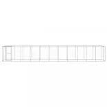 kültéri horganyozott acél kutyakennel tetővel 26,62 m²