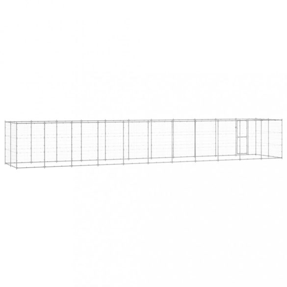 kültéri horganyozott acél kutyakennel tetővel 26,62 m²