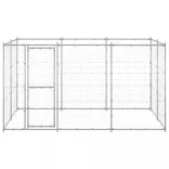kültéri horganyozott acél kutyakennel 7,26 m²