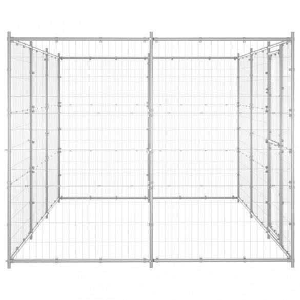 kültéri horganyozott acél kutyakennel 7,26 m²