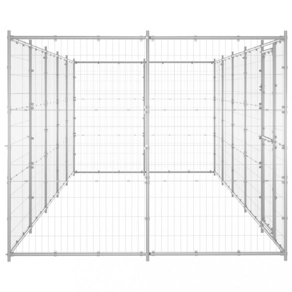 kültéri horganyozott acél kutyakennel 12,1 m²