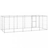 kültéri horganyozott acél kutyakennel 12,1 m²