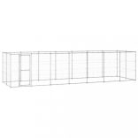 kültéri horganyozott acél kutyakennel 16,94 m²