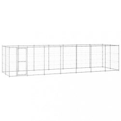 kültéri horganyozott acél kutyakennel 16,94 m²