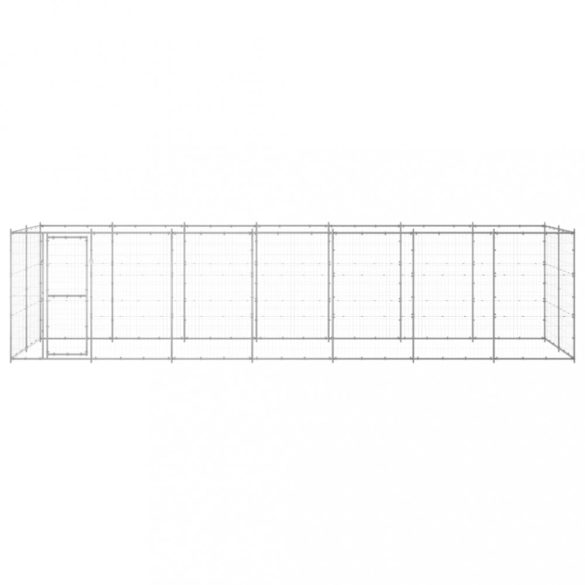 kültéri horganyozott acél kutyakennel 16,94 m²