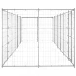 kültéri horganyozott acél kutyakennel 16,94 m²