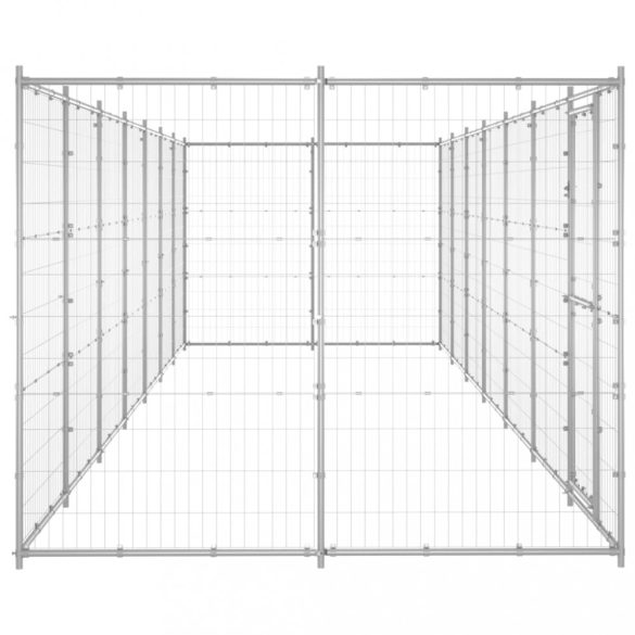 kültéri horganyozott acél kutyakennel 16,94 m²
