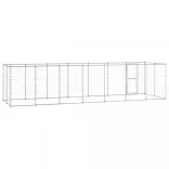 kültéri horganyozott acél kutyakennel 16,94 m²