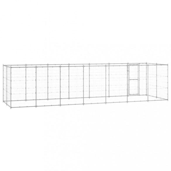 kültéri horganyozott acél kutyakennel 16,94 m²
