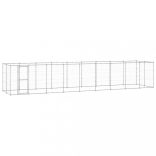 kültéri horganyozott acél kutyakennel 21,78 m²