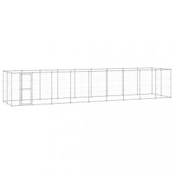 kültéri horganyozott acél kutyakennel 21,78 m²