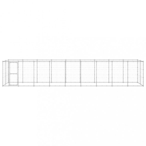 kültéri horganyozott acél kutyakennel 21,78 m²