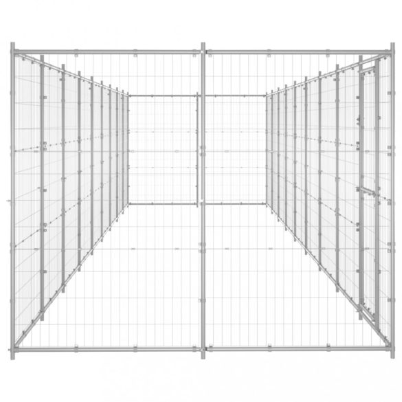 kültéri horganyozott acél kutyakennel 21,78 m²